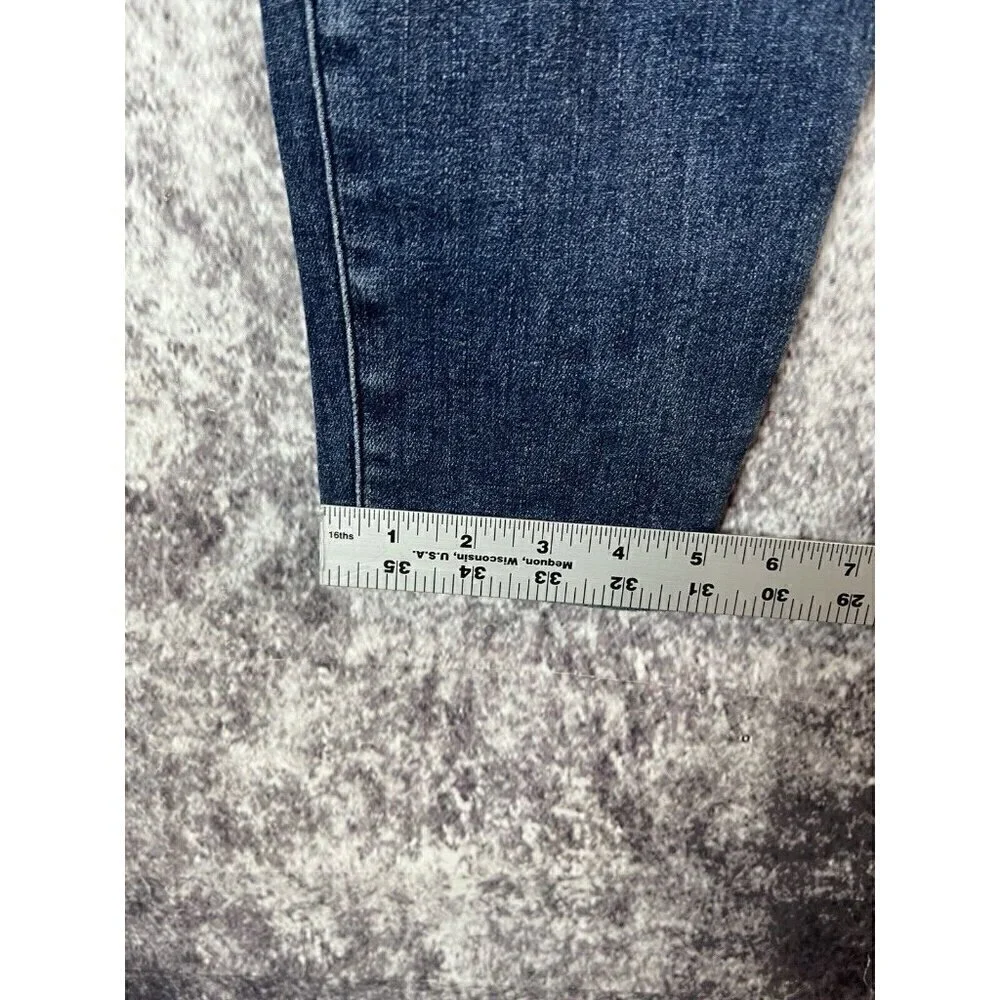 Frame Jeans Womens 30 Blue Distressed‎ Denim Le High Skinny Sleek Boho Indie Art